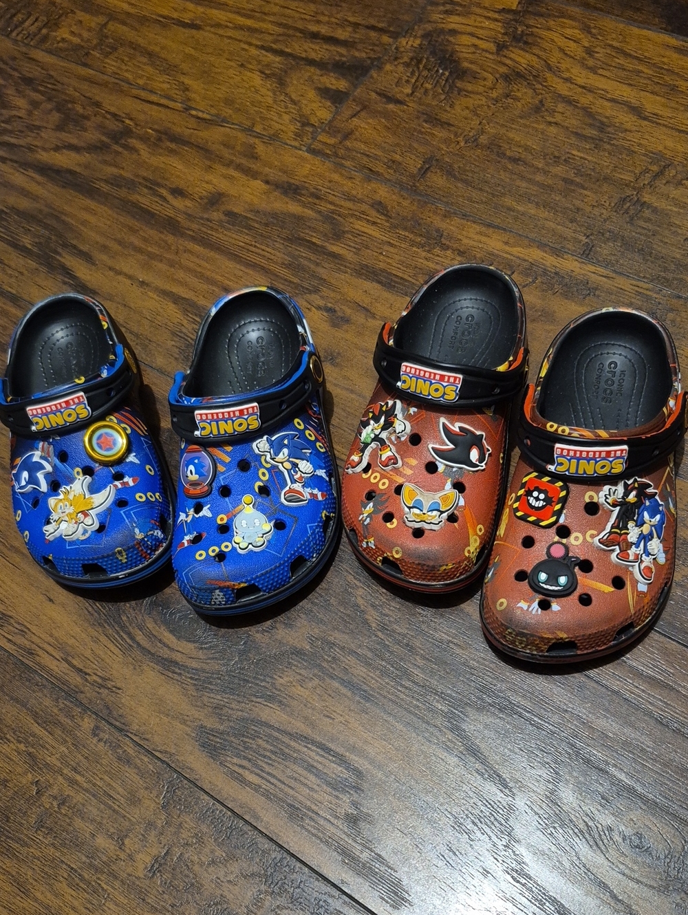 2 Pairs of Kids Character Clog Sandals - Blue and Red